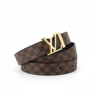 Louis Vuitton Fashion Belt - Brown Luxury Leather Belt with Iconic Buckle