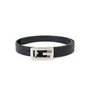 Gucci Men's Reversible Black/Brown Leather Belt with Square G Buckle