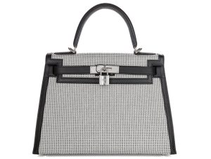 hermes-limited-edition-black-swift-leather-ecru-toile-quadrille-sellier-kelly-28cm-bag-1
