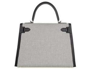 hermes-limited-edition-black-swift-leather-ecru-toile-quadrille-sellier-kelly-28cm-bag-3