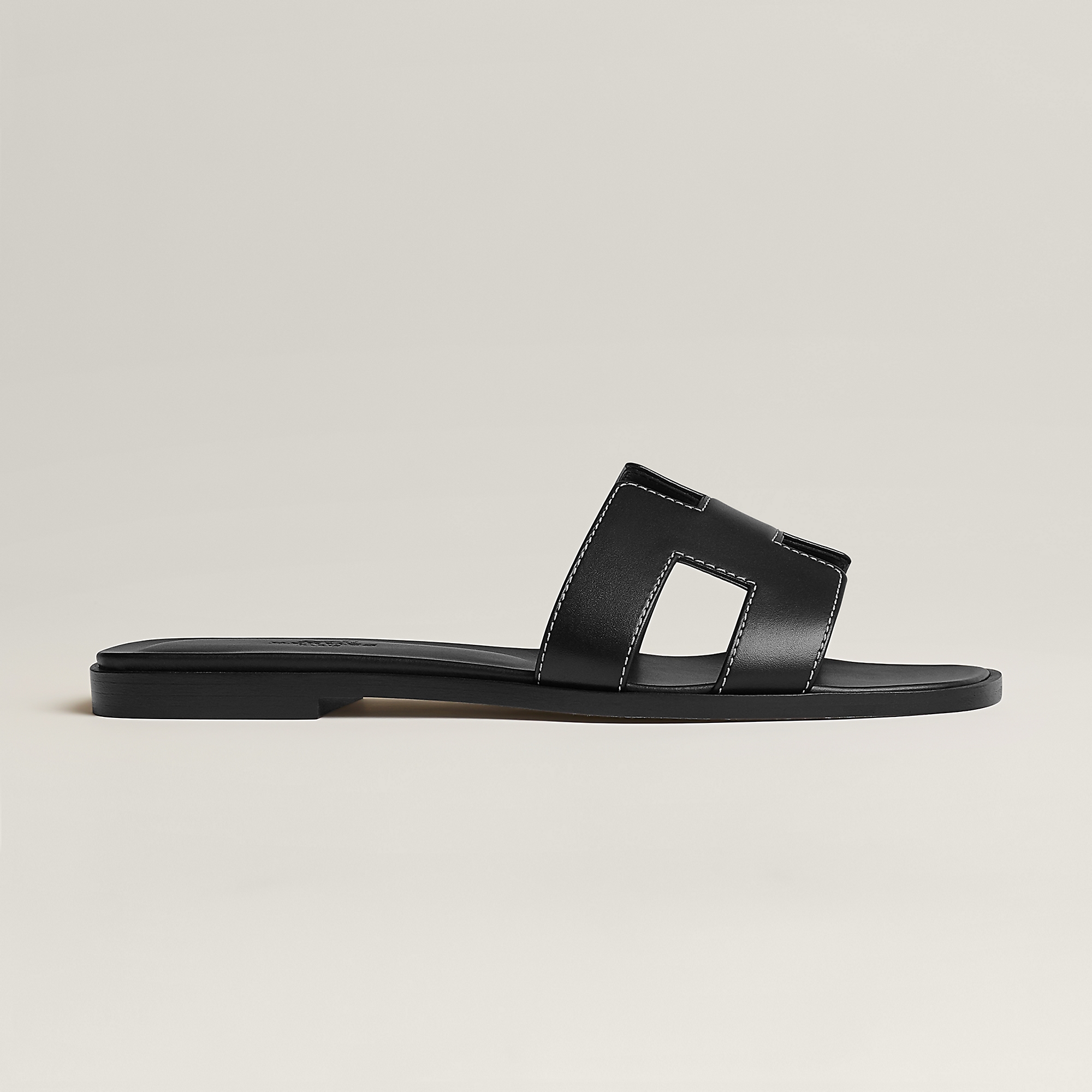 hermes-oran-leather-sandals-black-3